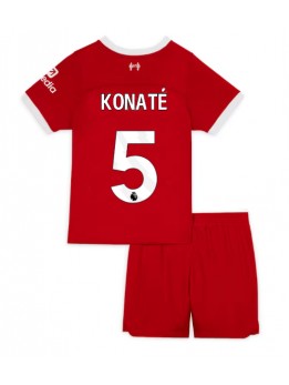 Liverpool Ibrahima Konate #5 Dječji Domaci Dres kompleti 2023-24 Kratak Rukavima (+ kratke hlače)